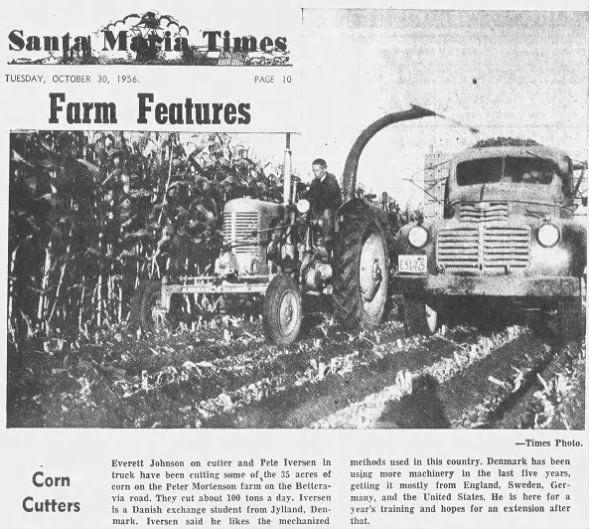 Clipping from Santa Maria Times